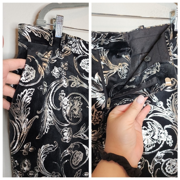 INC Black Velvet Silver Jacquard Blazer & Slim Pants. Men's size XXL & 38 pants. - Picture 9 of 17